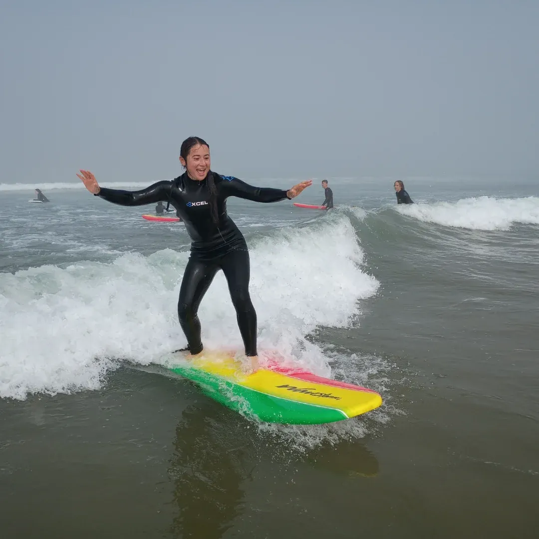 Group surf lesson in Pismo Beach